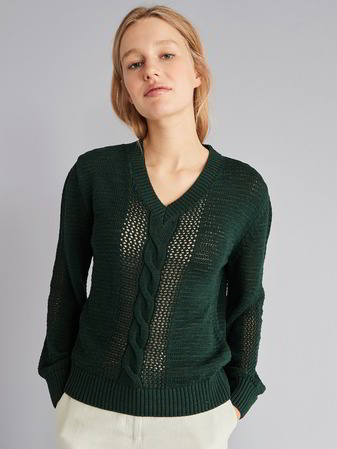 Pullover-Langarm, smaragd