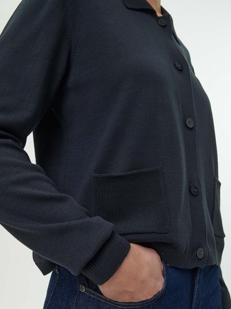 Strickjacke aus Bio-Baumwolle, 38 navy