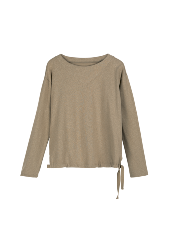 Langarmshirt aus Bio Baumwolle/Hanf, olive