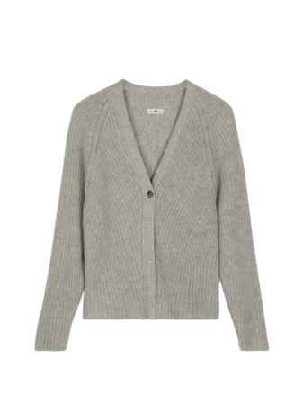  Strickjacke, grau melange