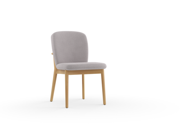  Stuhl Kilian, ohne Armlehne, Wollstoff Elverum Mocca, Eiche