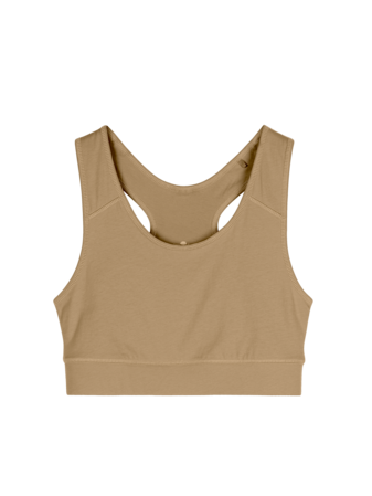 Yoga Bra aus Bio Baumwolle, light khaki