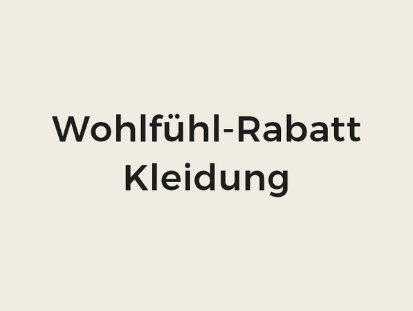 Wohlfühl-Rabatt auf Kleidung