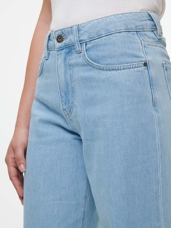Jeans weites Bein, 100% Bio-Baumwolle, light blue denim