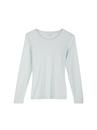 Langarmshirt aus Bio-Baumwolle, light aquamarine