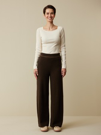 Strickhose aus Yakwolle, espresso