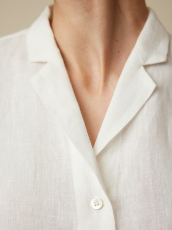 Nachthemd aus Bio-Leinen, offwhite