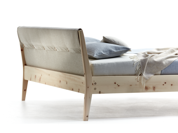 Housse für Kopfhaupt Bett Almeno B 200 cm, Wollstoff Stavang Sand