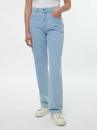 Jeans straight, 100 % Bio-Baumwolle, light blue denim
