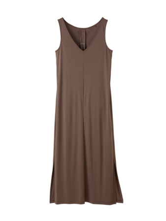 Trägerkleid aus Baumwolljersey, rauchquarz