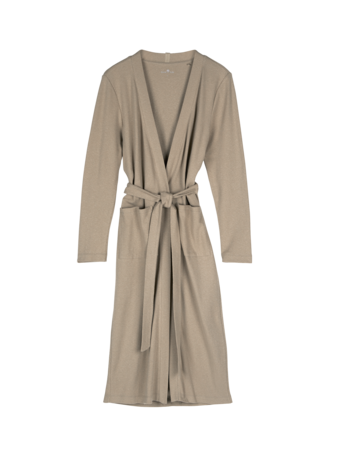 Mantel aus Bio-Baumwolle und Leinen, light khaki