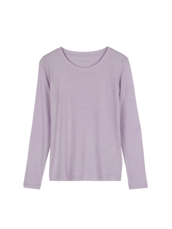 Langarmshirt aus Bio Wolle, orchidee