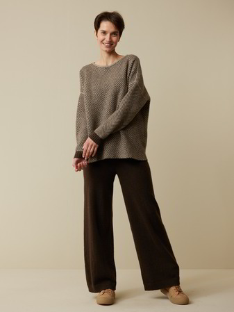 Pullover aus Yakwolle, yak fischgrat