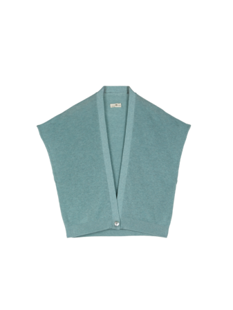 Strickjacke aus Bio-Baumwolle, tourmaline melange
