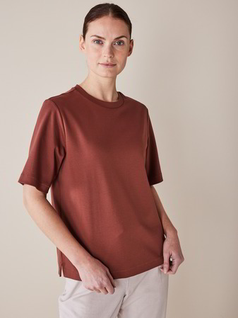 Shirt Halbarm, Baumwolle, maroni