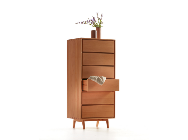 Highboard Tesoro mit 6 Laden, Buche