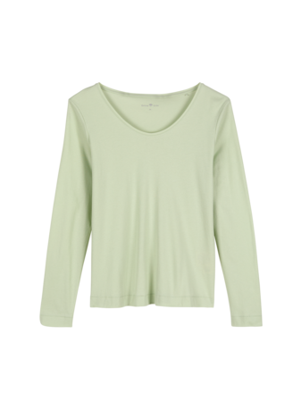 Langarmshirt aus Bio-Baumwolle, jade