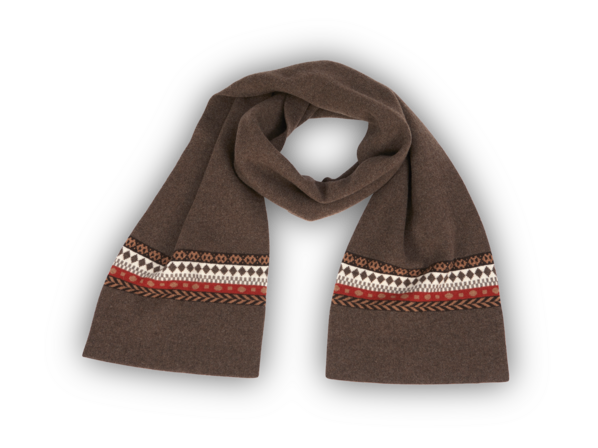 Strickschal aus Yakwolle, Kamelhaar und Wolle, yak gemustert