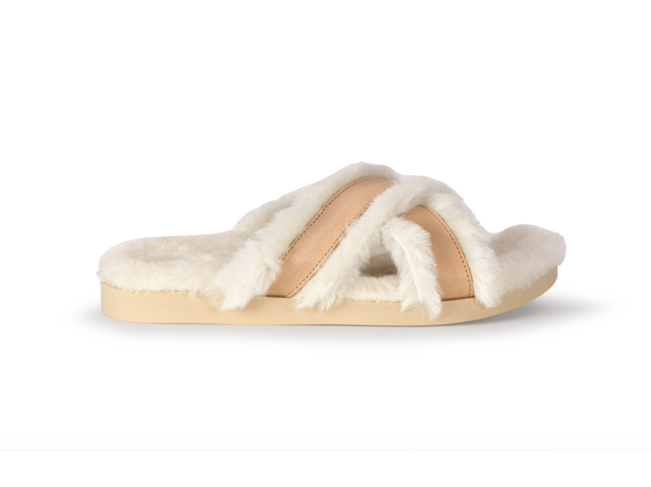 Fellpantoffel, offwhite