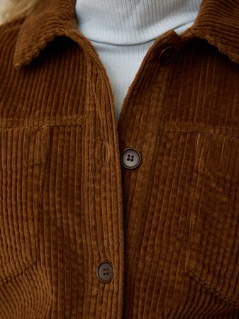 Blusenjacke Cord aus Bio-Baumwolle, zimt