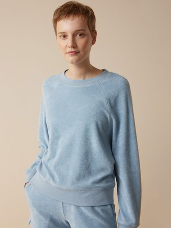 Sweatshirt aus Bio Baumwolle, kornblume