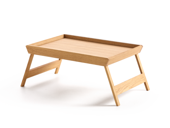 Frühstückstablett mit Beinen aus Eiche