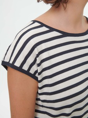 Pullunder aus Bio-Baumwolle, 55 navy/offwhite ringel