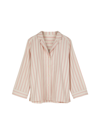 Schlafshirt, cranberry gestreift
