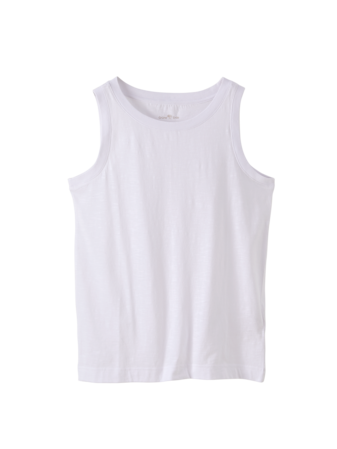 Top Flammé aus Bio Baumwolle, weiss