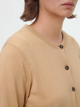Strickjacke aus Bio-Baumwolle, 48 caramel