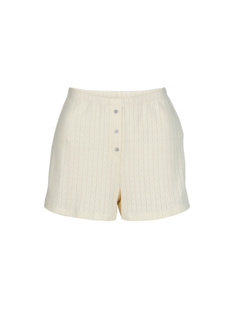 Kurze Schlafhose aus Bio-Baumwolle, natur