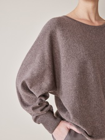 Pullover Langarm, walnuss melange