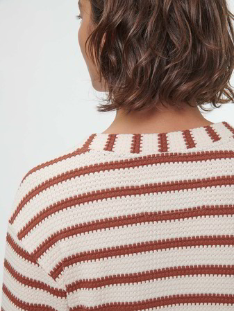 Kleid aus Bio-Baumwolle, 56 offwhite/kastanie jacquard ringel