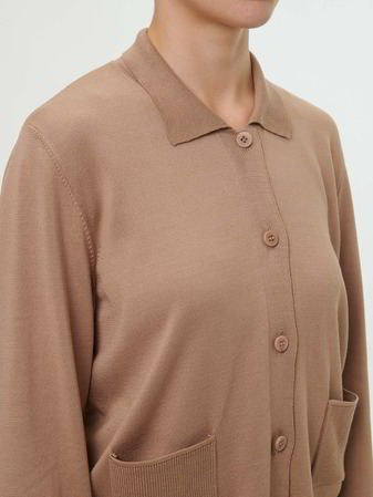 Strickjacke aus Bio-Baumwolle, 21 nougat