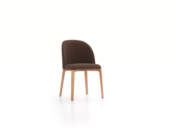Stuhl Belmont ohne Armlehne 54X60/45X83/48 cm, mit Bezug, Wollstoff Kaland Torf (70), Eiche