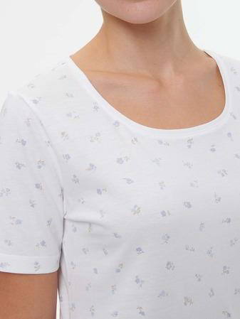 Schlafshirt aus Bio-Baumwolle, 71 blümchendruck lavender