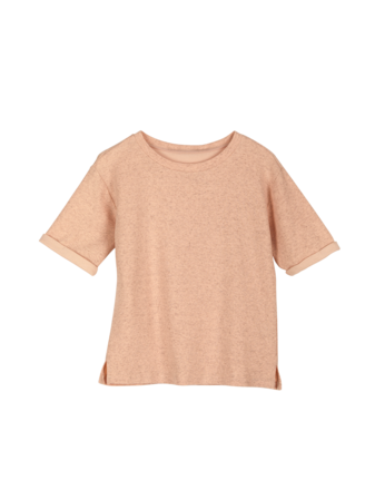 Sweat T-Shirt aus Bio Baumwolle/Hanf, light apricot