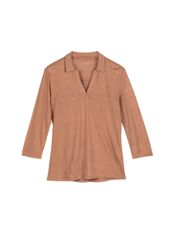 Blusenshirt aus Bio Leinen, bronze