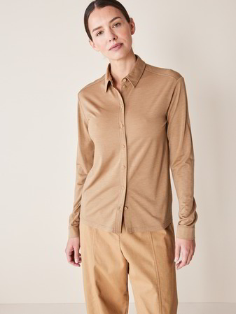 Blusenshirt Langarm, tobacco