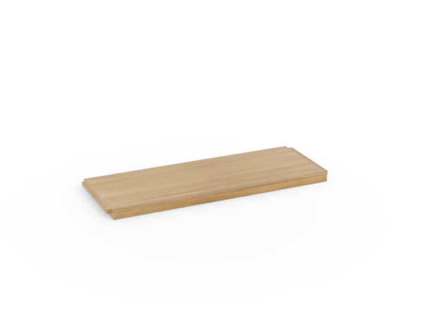Regal Quintum Fachbrett, Nut unten, V1, Eiche