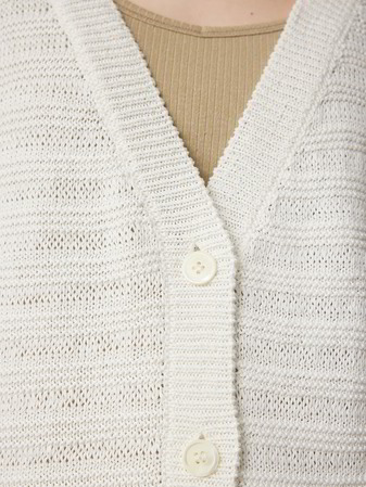 Strickjacke aus Bio-Baumwolle, weiss