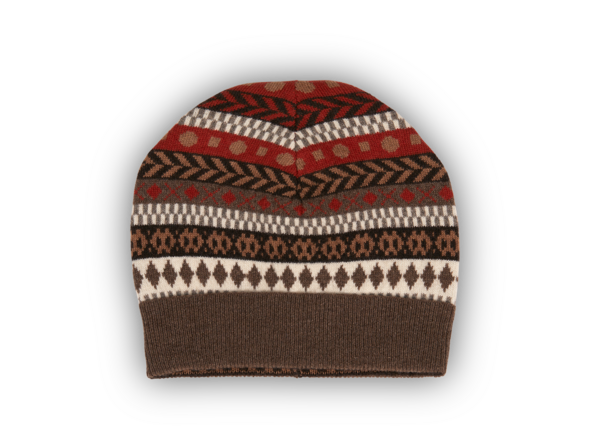 Strickmütze aus Yakwolle, Wolle und Kamelhaar, yak gemustert