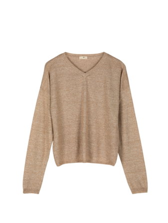 Pullover aus Bio-Leinen und Wolle, leinen melange