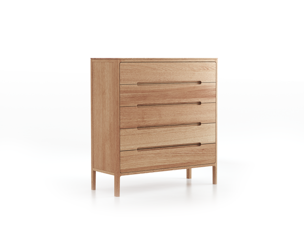 Highboard Tenso, Breite 100.2, 5 Laden, Eiche