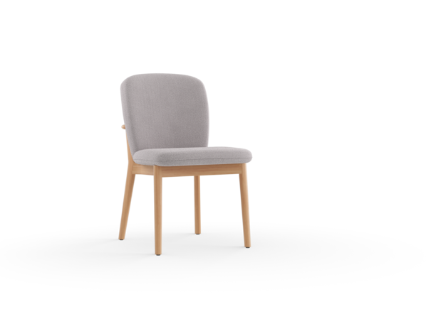 Stuhl Kilian, ohne Armlehne, Wollstoff Elverum Mocca, Buche