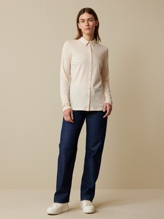 Blusenshirt Langarm, creme