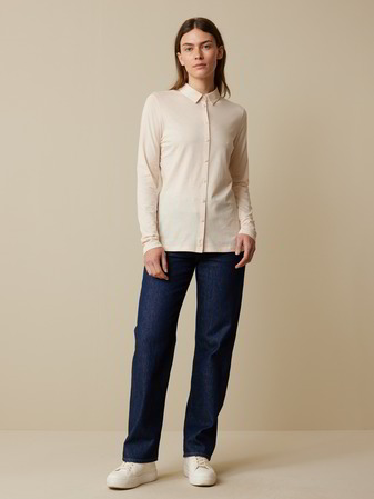 Blusenshirt Langarm, creme