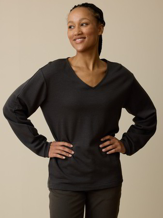 Sweater aus Bio Wolle, kohle