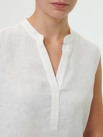 Bluse aus Bio-Leinen, 11 weiß