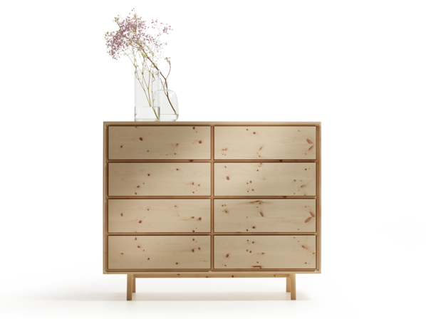 Highboard Tesoro mit 8 Laden, Zirbe